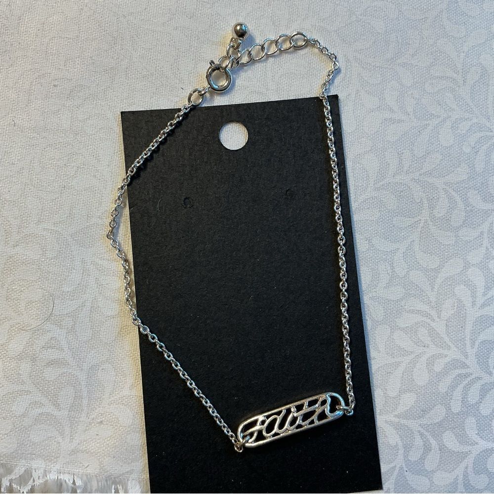 Silvertone Adjustable Ankle Bracelet